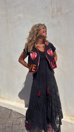 DIONI negro, vestido largo