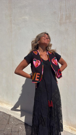 DIONI negro, vestido largo