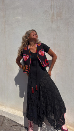 DIONI negro, vestido largo