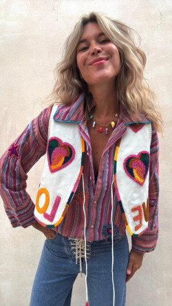 MENFIS chaleco blanco