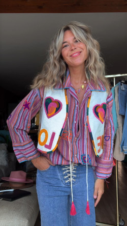 MENFIS chaleco blanco