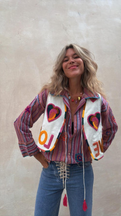 MENFIS chaleco blanco