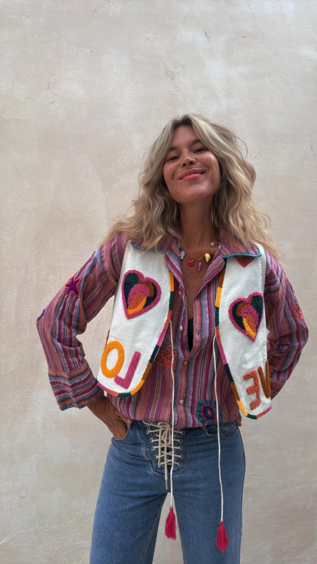 MENFIS chaleco blanco