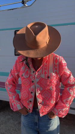 LANZAROTE, Crema/rosa Chaqueta