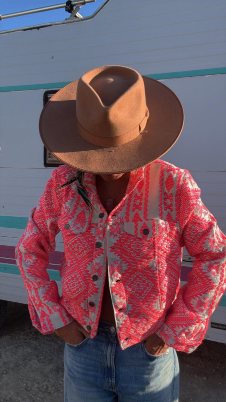 LANZAROTE, Crema/rosa Chaqueta