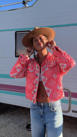 LANZAROTE, Crema/rosa Chaqueta