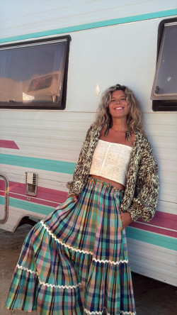 ARJONA, Verde Cuadros Falda