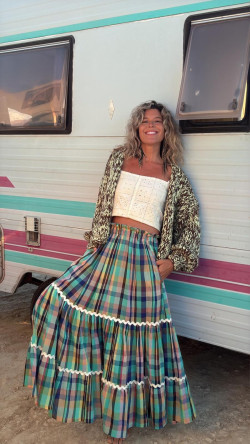 ARJONA, Verde Cuadros Falda