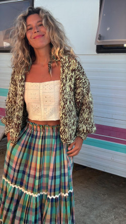 ARJONA, Verde Cuadros Falda