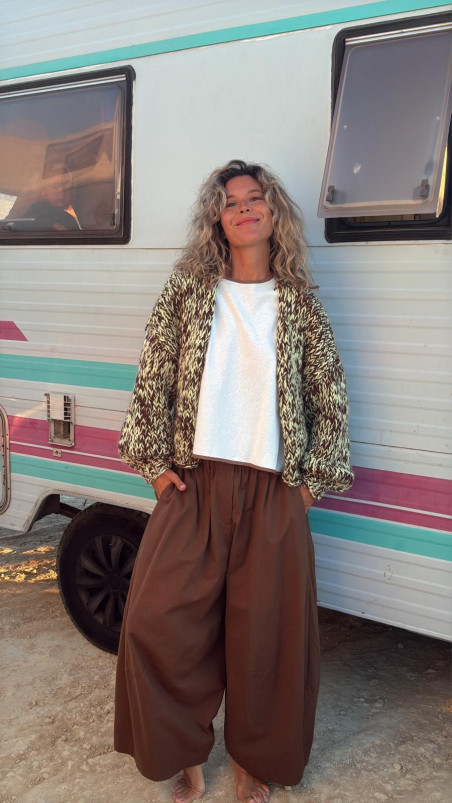 ISHAR,  Marrón Pantalón