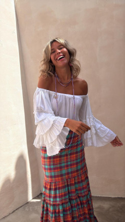 URANO top manga volante, blanco