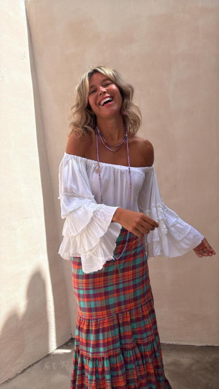 URANO top manga volante, blanco