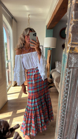 URANO top manga volante, blanco