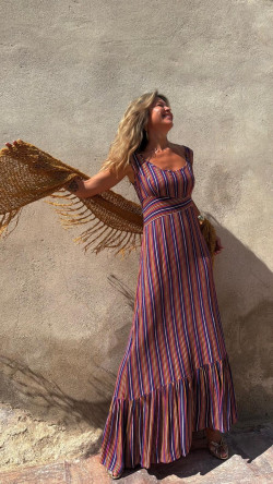 GRACIA vestido largo multicolor