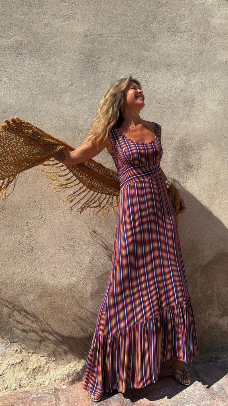 GRACIA vestido largo multicolor