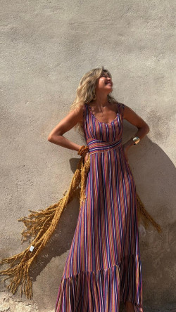 GRACIA vestido largo multicolor