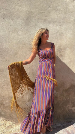 GRACIA vestido largo multicolor