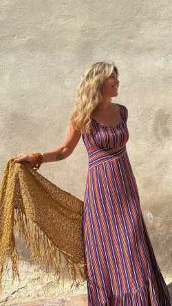 GRACIA vestido largo multicolor