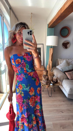 MARIA vestido largo, estampado