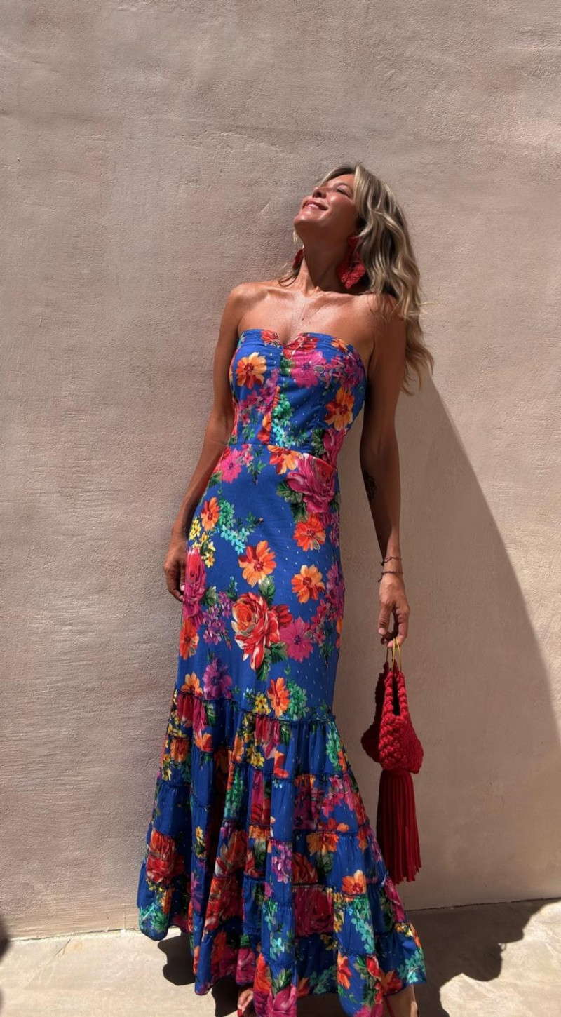 MARIA vestido largo, estampado