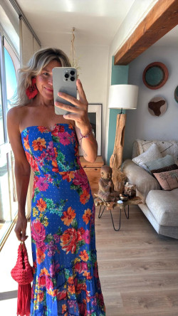 MARIA vestido largo, estampado