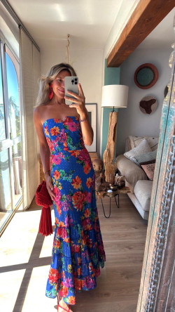 MARIA vestido largo, estampado