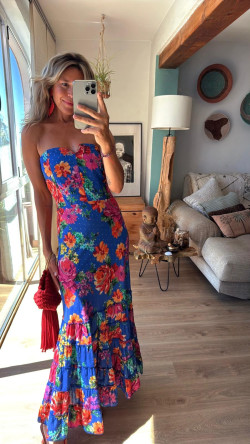 MARIA vestido largo, estampado