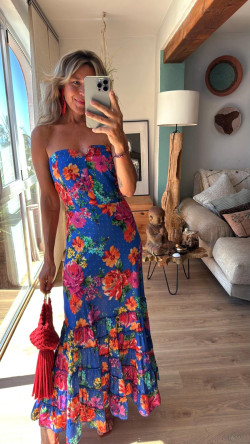 MARIA vestido largo, estampado