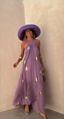 DONATO vestido largo, malva