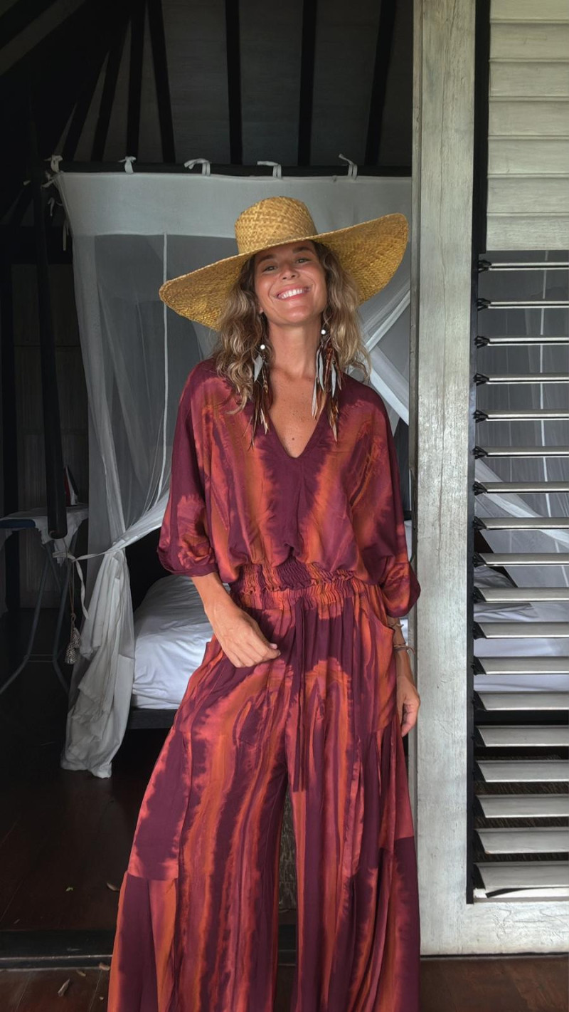 ZETA top, tie vino tinto