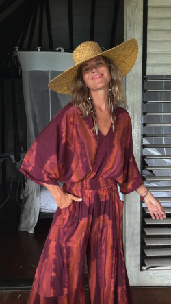 ZETA top, tie vino tinto