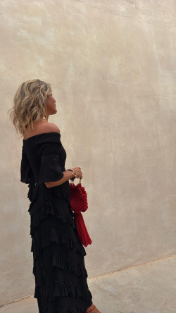 VERITAS negro, vestido largo