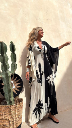 AZAHARA vestido largo, palmera