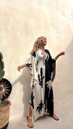 AZAHARA vestido largo, palmera