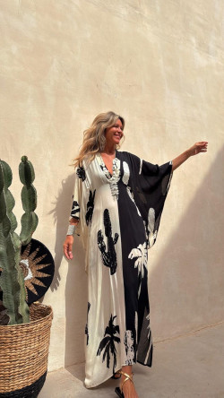 AZAHARA vestido largo, palmera