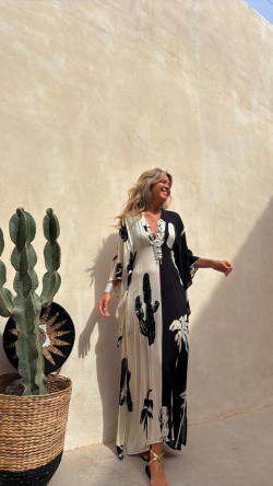 AZAHARA vestido largo, palmera