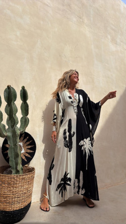 AZAHARA vestido largo, palmera