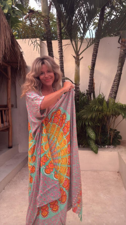 LALY caftán abierto, agua