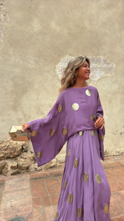 ZAFIR poncho, malva