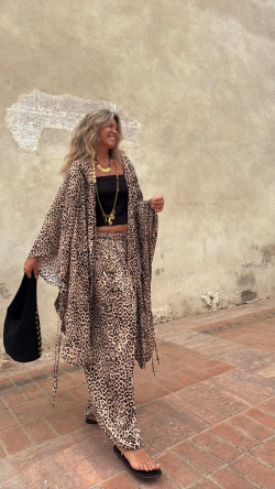 CASARES pantalón, leopardo