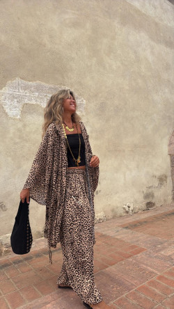 CASARES pantalón, leopardo