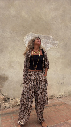 CASARES pantalón, leopardo