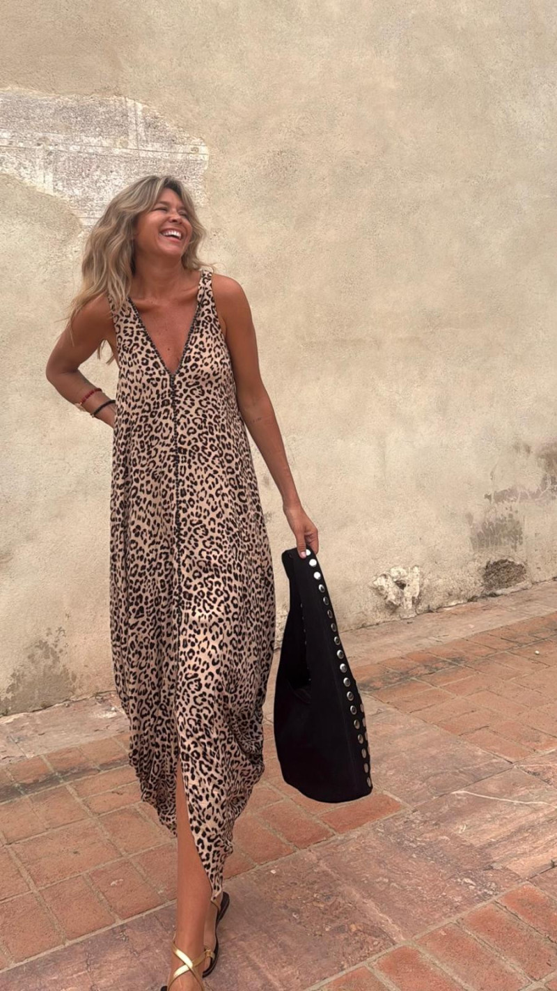 GAUCIN vestido picos, leopardo
