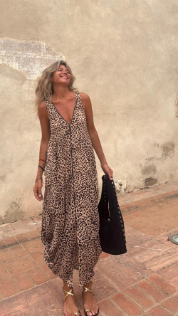 GAUCIN vestido picos, leopardo