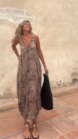 GAUCIN vestido picos, leopardo