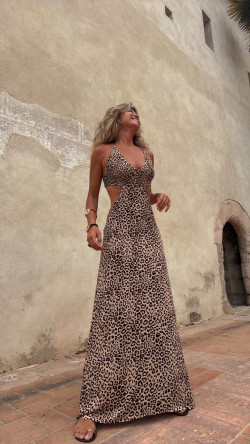 copy of LUPE Verde, vestido largo top nido abeja