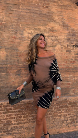 LIRIO, Camel Vestido asimétrico