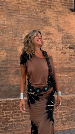 TULIPAN Camel Falda Tie