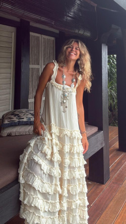 TOMASA vestido largo tirantes