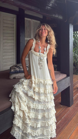 TOMASA vestido largo tirantes